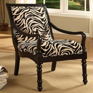 Zebra accent chair
